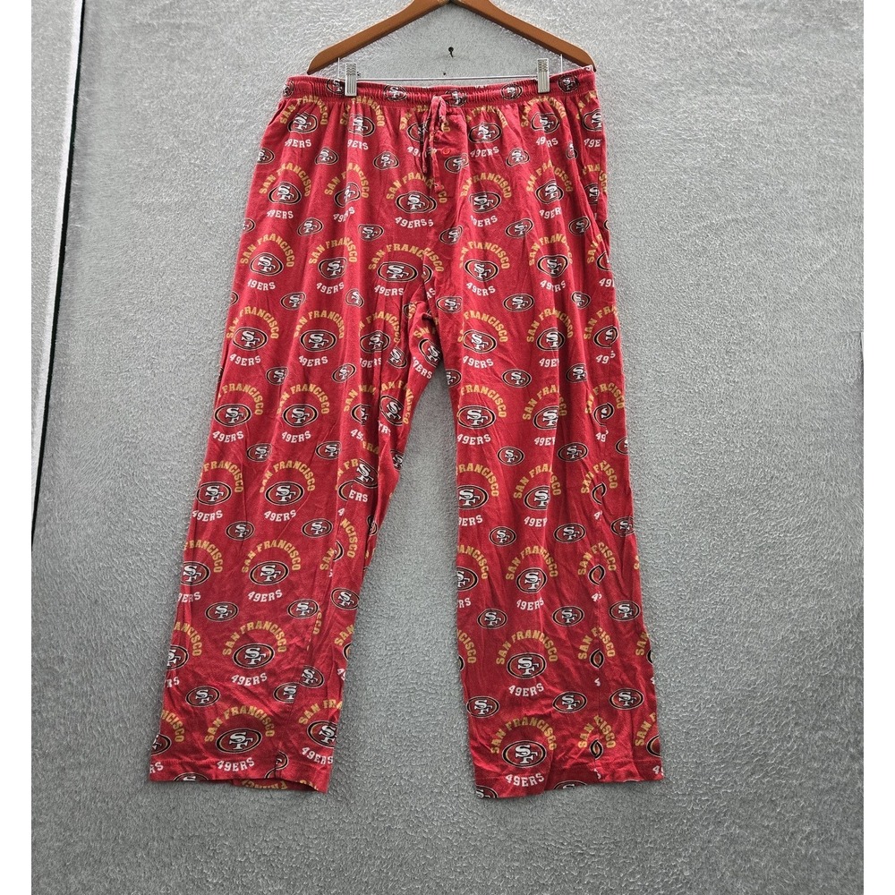 San Francisco 49ers Men Sleepwear 2XL Red NFL Team Apparel Pajama Pants Graphic